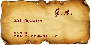 Gál Agapion névjegykártya